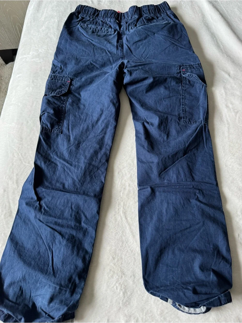 Gymboree Navy Cargo Pull-On Pants with Red Accent